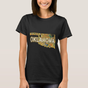Oklahoma Map and Text T-Shirt
