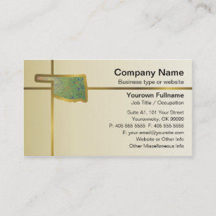 Oklahoma Map Business Card
