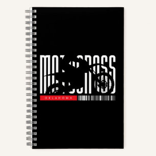Oklahoma Motocross Motorcycle Silhouette Notebook
