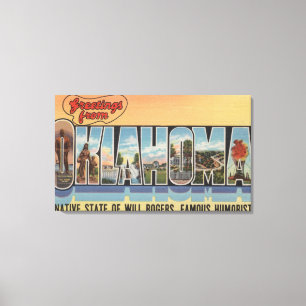 Oklahoma (Native State of Will Rodgers) Canvas Print