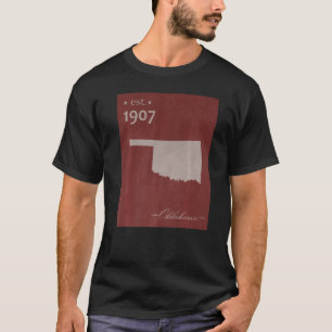 Oklahoma OK Map Grunge Vintage State Graphic Women T-Shirt