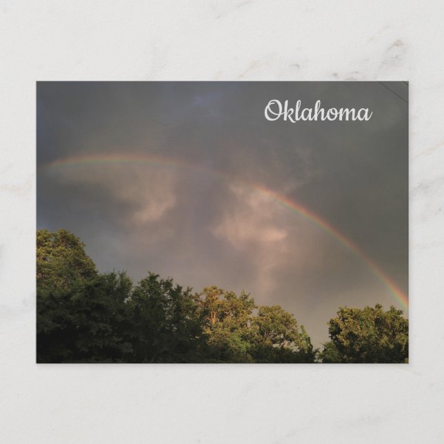 Oklahoma Rainbow Sky Postcard (Front)