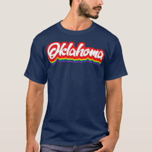 Oklahoma Rainbow Typography T-Shirt