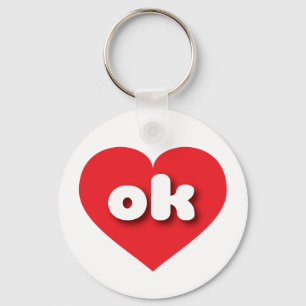 Oklahoma red heart - mini love keychain