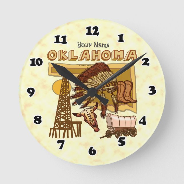 Oklahoma round clock (Front)