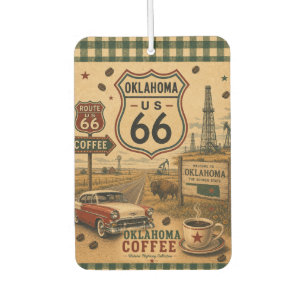 Oklahoma Route 66 Car Coffee Run Air Freshener