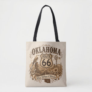 Oklahoma Route 66 Prairie Market Day Tote Bag
