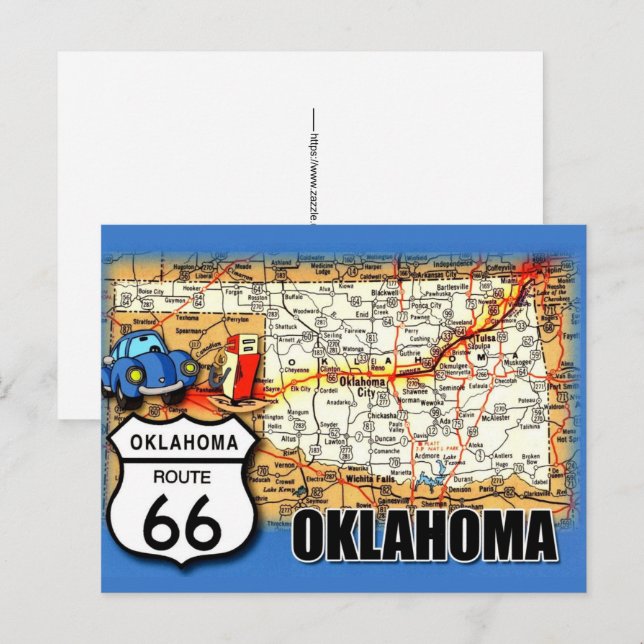  Oklahoma  RT 66 Postcard (Front/Back)