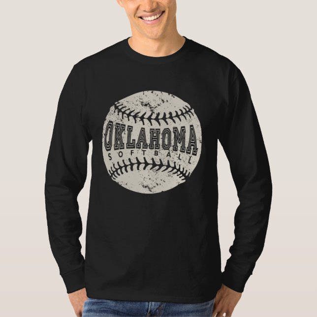 Oklahoma Softball Ball T-Shirt (Front)