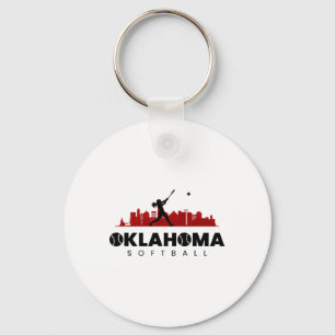 Oklahoma Softll Vintage Minimalist City Softll Lov Keychain