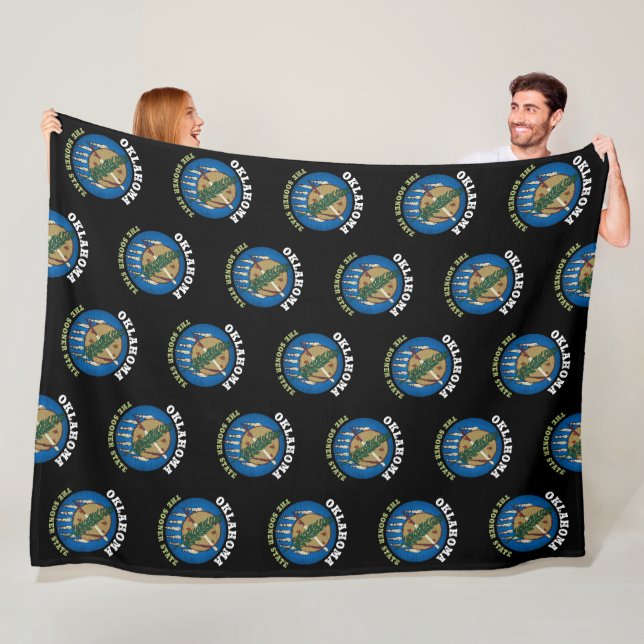 OKLAHOMA SOONER STATE FLAG FLEECE BLANKET (In Situ)