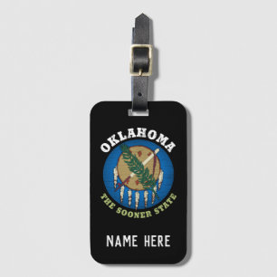 OKLAHOMA SOONER STATE FLAG LUGGAGE TAG