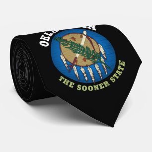 OKLAHOMA SOONER STATE FLAG TIE