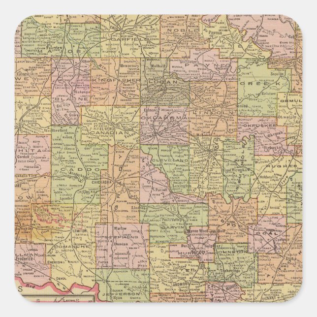 Oklahoma Square Sticker (Front)