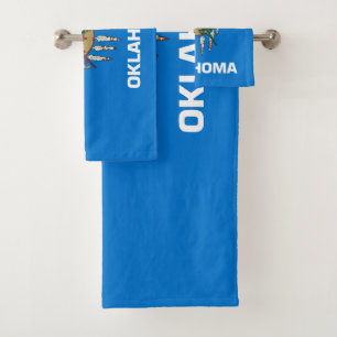 Oklahoma State Flag Bath Towel Set