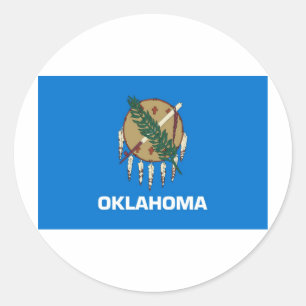 Oklahoma State Flag Classic Round Sticker