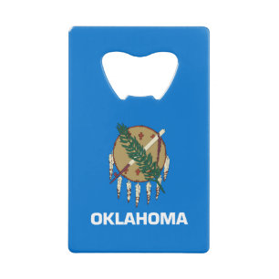 Oklahoma State Flag Credit Card Bottle Opener