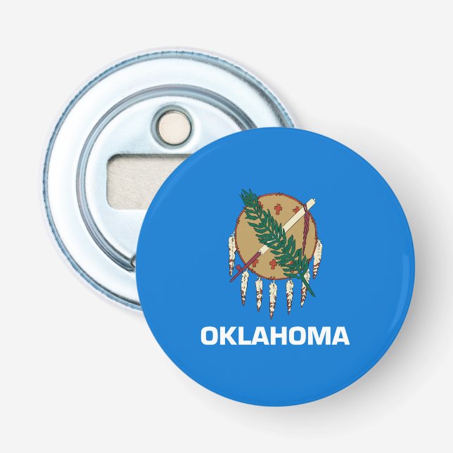 Oklahoma State Flag Design Bottle Opener (Front)