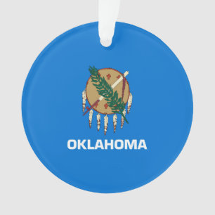 Oklahoma State Flag Design Decor Ornament