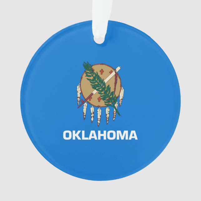 Oklahoma State Flag Design Decor Ornament (Front)
