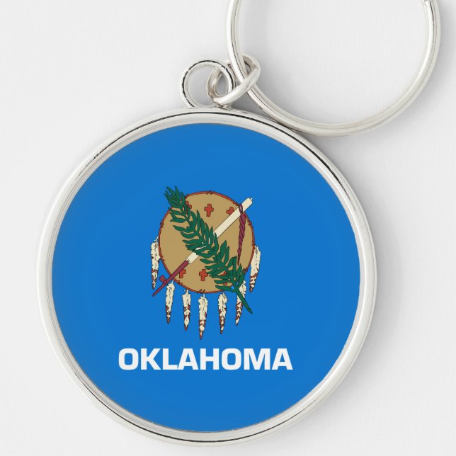 Oklahoma State Flag Design Keychain (Front)