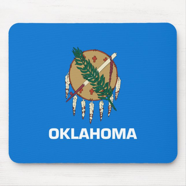 Oklahoma State Flag Design Mouse Pad (Front)