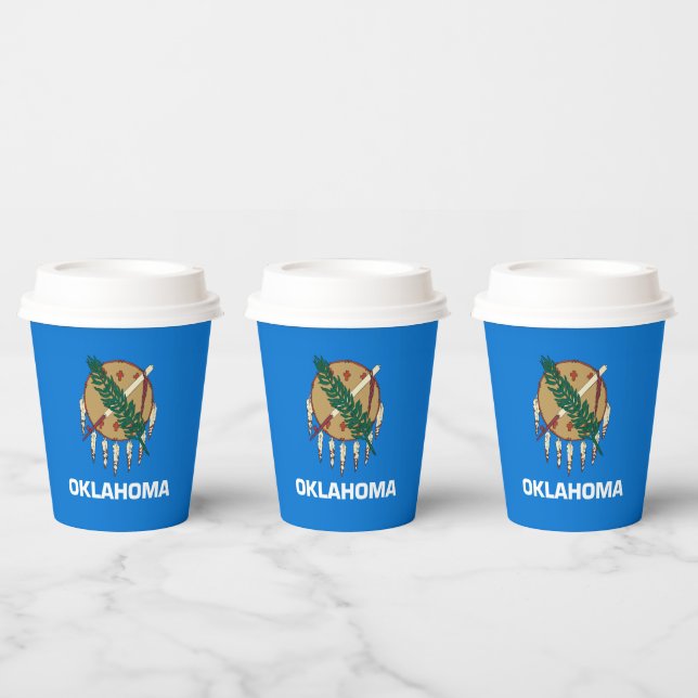 Oklahoma State Flag Design Paper Cups (Multi)