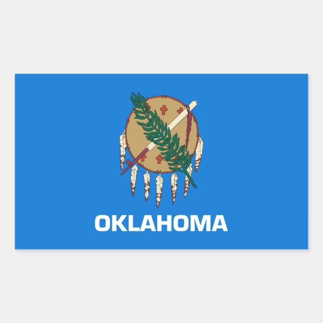 Oklahoma State Flag Design Sticker (Front)
