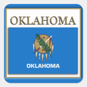 Oklahoma  State Flag Design Sticker