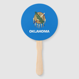 Oklahoma State Flag Hand Fan