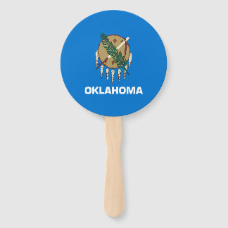 Oklahoma State Flag Hand Fan