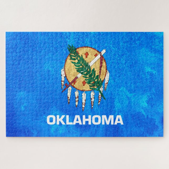 Oklahoma State Flag Jigsaw Puzzle (Horizontal)