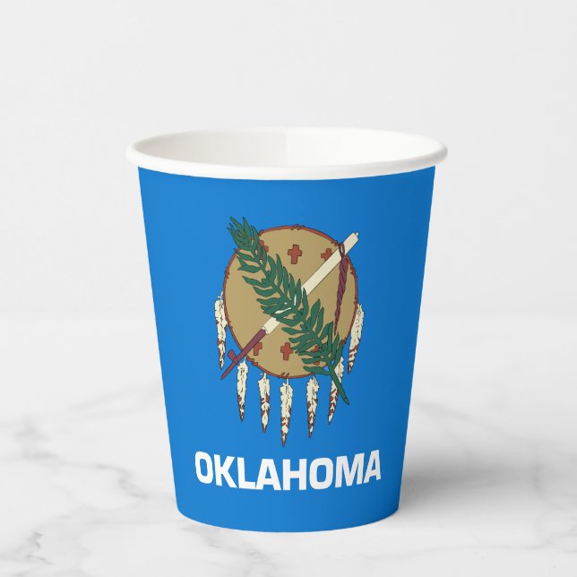 Oklahoma State Flag Paper Cups (Left)