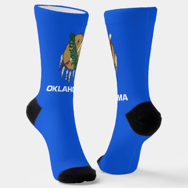 Oklahoma State flag Socks (Angled)
