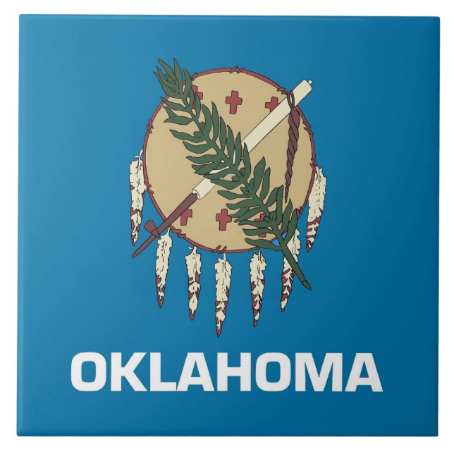 Oklahoma State Flag Tile (Front)