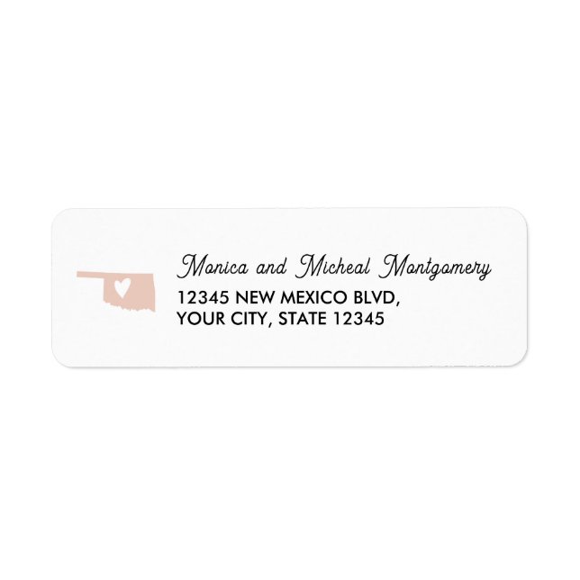 OKLAHOMA State Map with Heart - N'IMPORTE QUELLE C (Devant)