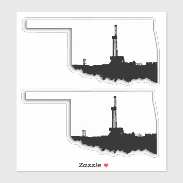 Oklahoma State Oilfield Drilling Rig Cutout (Sheet)