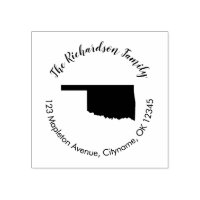 Oklahoma state return address rubber stamp