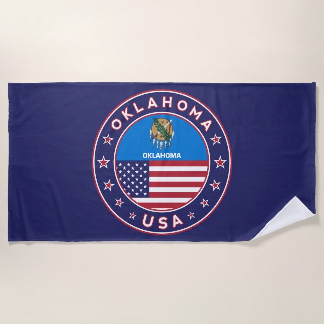 Oklahoma sticker, phone case beach towel (Front)