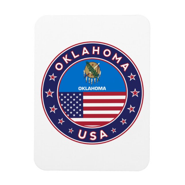 Oklahoma sticker, phone case magnet (Vertical)