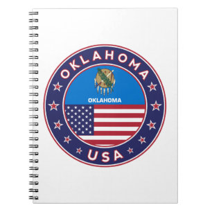 Oklahoma sticker, phone case notebook