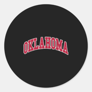 Oklahoma - Throwback Design Classic Round Sticker