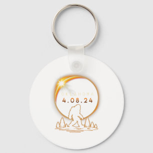Oklahoma Total Solar Eclipse 2024 Bigfoot Solar Ec Keychain