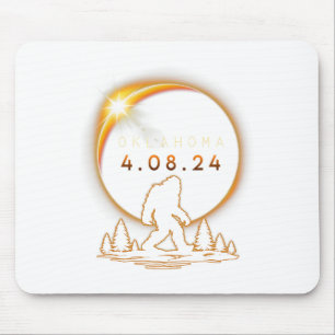 Oklahoma Total Solar Eclipse 2024 Bigfoot Solar Ec Mouse Pad
