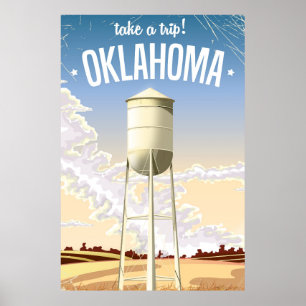 Oklahoma vintage travel poster