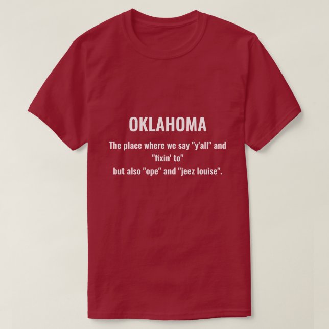 Oklahoma vs. Texas T-Shirt (Design Front)