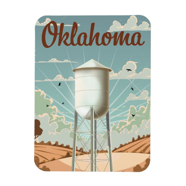 Oklahoma Water Tower Magnet (Vertical)