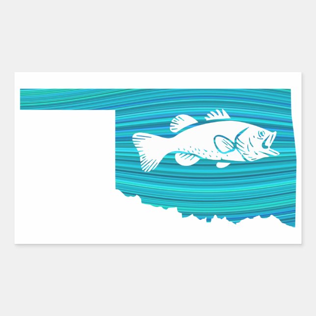 Oklahoma Wave Fishing Sticker (Front)