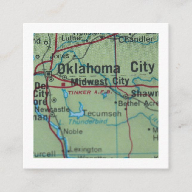 oklahoma  We've Moved New Address Card (Front)
