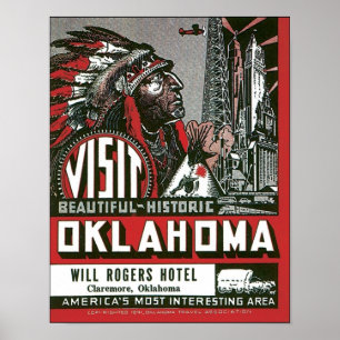 Oklahoma Will Rogers Hotel, Claremore Oklahoma Poster